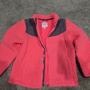 Cat & Jack Vibrant Pink and Charcoal Puffer Jacket